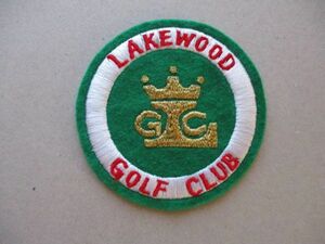 レイクウッドゴルフクラブLAKEWOOD GOLF CLUBワッペン/LGC刺繍アップリケGOLFビンテージGCパッチ昭和レトロ紋章ゴルフ V171