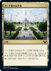 MTG マジック：ザ・ギャザリング アーチ道の公共地 コモン ストリクスヘイヴン：魔法学院 STX-263 日本語版 土地 土地