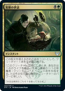 MTG マジック：ザ・ギャザリング 害獣の世話 アンコモン ストリクスヘイヴン：魔法学院 STX-242 日本語版 インスタント 多色