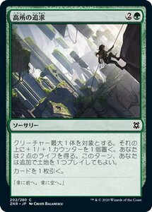 MTG マジック：ザ・ギャザリング ギャザ 高所の追求 コモン ゼンディカーの夜明け ZNR-202 日本語版 ソーサリー 緑