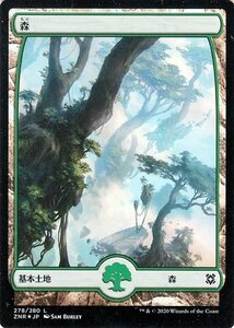 MTG マジック：ザ・ギャザリング ギャザ 森 フォイル・基本土地 ゼンディカーの夜明け ZNR-F278 日本語版 基本土地 土地