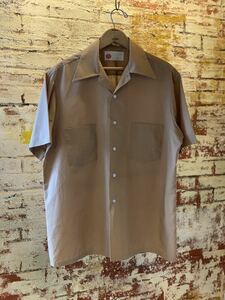 70s Sears OPEN COLLAR SHIRT ヴィンテージ ビンテージ オープンカラーシャツ 半袖シャツ 開襟シャツ ボックスシャツ 60s 送料無料