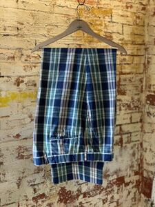 ~80s CORBIN PLAID SLACKS ヴィンテージ ビンテージ チェックスラックス ツータックスラックス アメトラ トラッド TRAD 70s