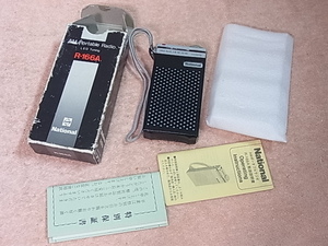  National Panasonic 【R-166A】 元箱付 AM 専用 ポケッタブル トランジスタラジオです 、中古品です 管理 220605101