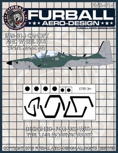 ファーボール FMS-014 1/48 EMB-314 スーパートゥッカノのキャノピー＆ホイールハブ用ビニールマスクセット（ホビーボス用）