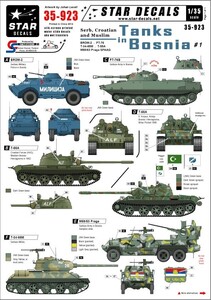 スターデカール 35-923 1/35 ボスニアの戦車 #1セルビア、クロアチア、ムスリム