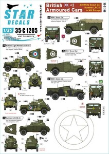 スターデカール 35-C1205 1/35 British Armoured Cars # 2. M3A1 White Scout Car and Humber LRC III in NW Europe.