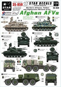 スターデカール 35-859 1/35 アフガンAFV- 北部同盟/タリバン/アフガン国民陸軍 ZSU-23-4, BRDM-2, BRDM-2 Sagger, MAZ 537, BTR-70