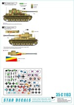 スターデカール 35-C1163 1/35 Axis Tank mix # 2. Romanian tanks in WW2, Pz III Ausf N, Pz IV Ausf G / H / J, and R-35._画像3