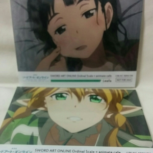  anime ito Cafe limitation Sword Art online o-tinaru scale theater version leaf .( direct leaf ) photograph of a star 2 sheets animate cafe