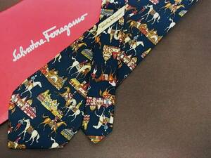 0^o^0ocl!FK1468 Ferragamo [ horse * white horse ] necktie 