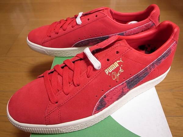 【送料無料】PUMA CLYDE X PACKER SHOES COW PACK 28cm US10新品 NJパッカーシューズ別注コラボ 限定クライド アニマル柄 牛柄 レッドRED赤