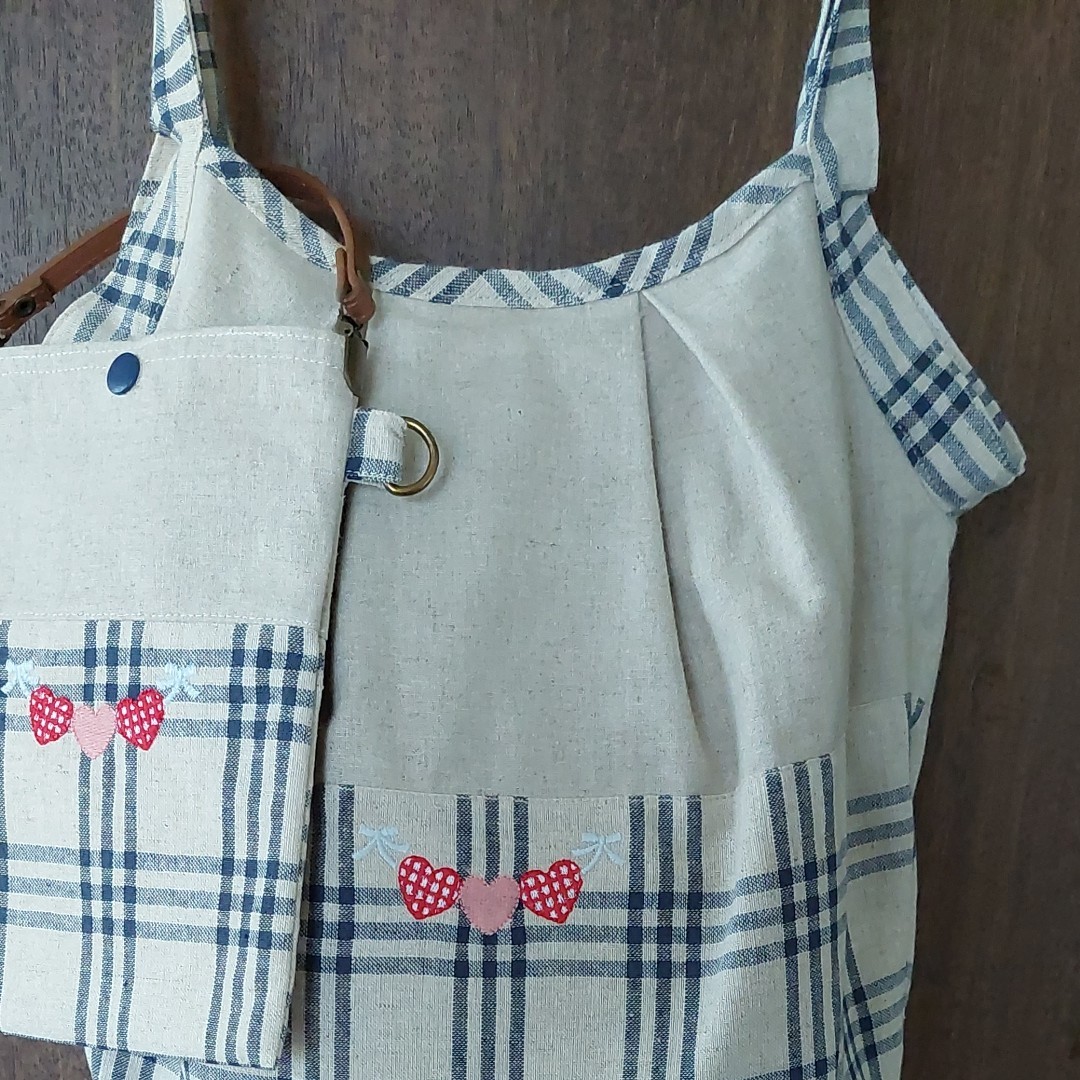 美品homspun ホームスパン ハンドメイド刺繍リネンカシュクール | elis