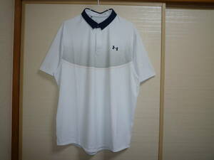 アンダーアーマー ISO-CHILL半袖ポロシャツ白 XLサイズ