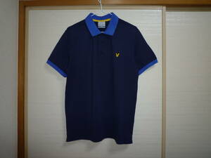 LYLE&SCOTT polo-shirt with short sleeves navy blue S size 
