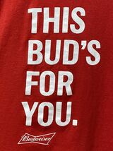 Budweiser　tシャツ size:M red　/　バドワイザー 半袖 企業物 Bud's ロゴ LOGO ビール BEER レッド 赤_画像8