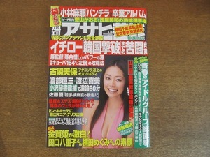 2208TN●週刊アサヒ芸能 2009平成21.3.19●表紙:谷桃子/翔田千里/矢吹春奈/上原美優/小林麻耶/菅山かおるvs浅尾美和/古閑美保/加護亜依