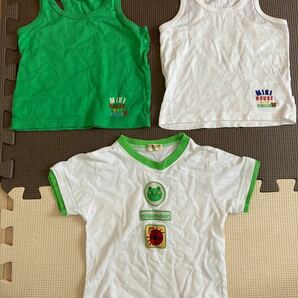 男の子用　ミキハウスタンクトップ２枚プラスTシャツ１枚