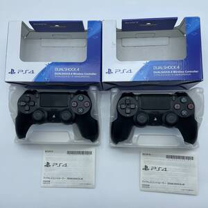 【動作確認済Aランク】 PS4 純正 A0687 ワイヤレスコントローラー デュアルショック4 ブラック 印なし 2台セット