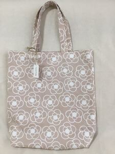 ☆ハンドメイド A4トートバッグ エコバッグ サブバッグ くすみピンク 花柄 北欧風 手作り☆