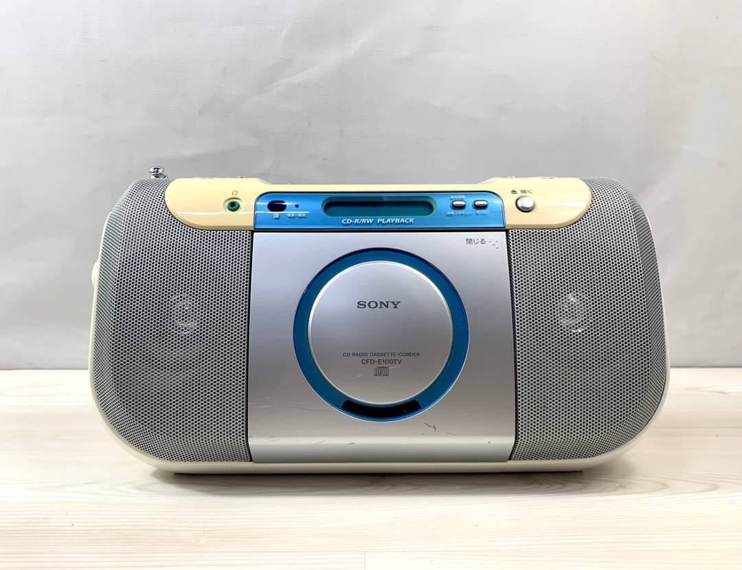 お得セットお得セットSONY CDラジオカセットコーダーブルー CFD-E500TV