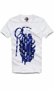 E1SYNDICATE Tシャツ　GRENADE 4203 手榴弾　ブルー M