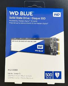 【未開封】WD BLUE 3D NAND SATA SSD M.2 2280 / SSD 500GB