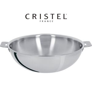 新品 クリステル ステンレス中華鍋 24cm 万能フライパン ウォックパン 外箱付き