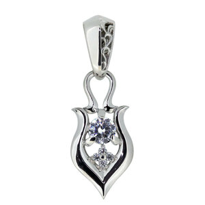  necklace men's silver top only flat 50g for pendant top diamond 