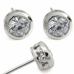  platinum Heart men's earrings judgment document diamond Christmas Point ..