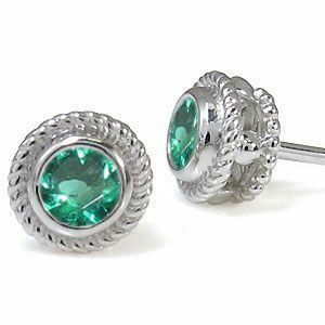  platinum men's earrings antique one bead emerald men's earrings Christmas Point ..