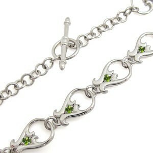  men's * bracele * peridot * breath * silver * bracele 