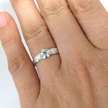 マリッジリング 結婚指輪 ブルートパーズ リング k18 ハワイアンジュエリー_画像3