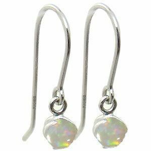 earrings opal one bead simple k10 hook earrings 