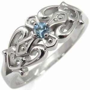  men's ring Heart Cross aquamarine sun ta Mali a men's ring 10 gold ring 