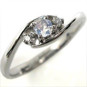K18 リング ロイヤルブルームーンストーン 婚約指輪 格安 一粒 エンゲージリングの商品画像