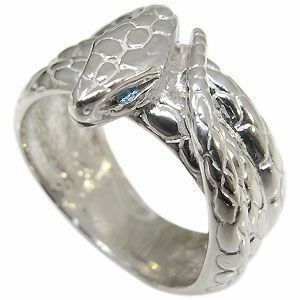 18金 スネーク メンズリング ブルートパーズ ヘビ 蛇 指輪