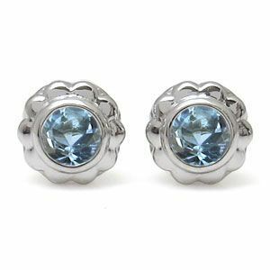  platinum earrings flower aquamarine sun ta Mali a earrings Christmas Point ..