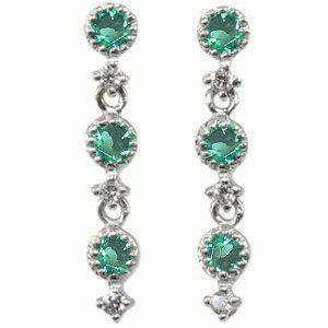 Piercing Emerald K18 Trilogy Pierce Antique