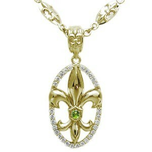  Cross necklace peridot 18 gold Cross necklace 