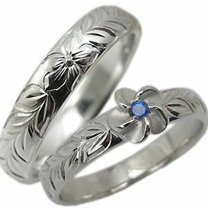 結婚指輪 安い マリッジリング k10 ハワイアンジュエリーサファイア リング