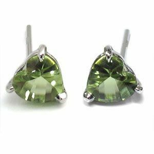  peridot men's earrings platinum Heart one bead simple men's earrings Christmas Point ..