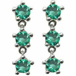  trilogy earrings .. emerald platinum earrings fringe earrings Christmas Point ..