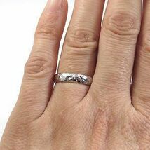 マリッジリング シルバー リング ハワイアン サンタマリア アクアマリンリング 結婚指輪 安い_画像2