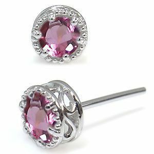  platinum pink tourmaline men's earrings antique men's earrings Christmas Point ..