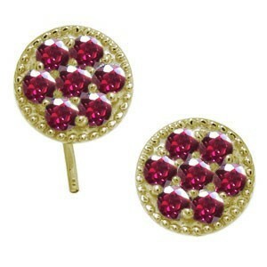  ruby earrings 10 gold catch un- necessary pave Mill strike .