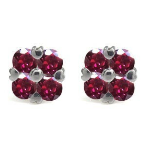  platinum ruby earrings Heart earrings Christmas Point ..
