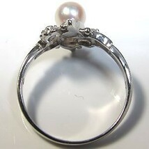 パールリング あこや本真珠 指輪 18金 真珠指輪 ピンキーリング ファランジリング_画像5