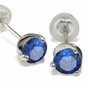  platinum earrings men's sapphire simple one bead sapphire earrings Christmas Point ..