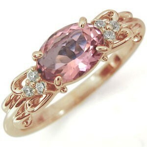  pink tourmaline ring 10 gold ring 